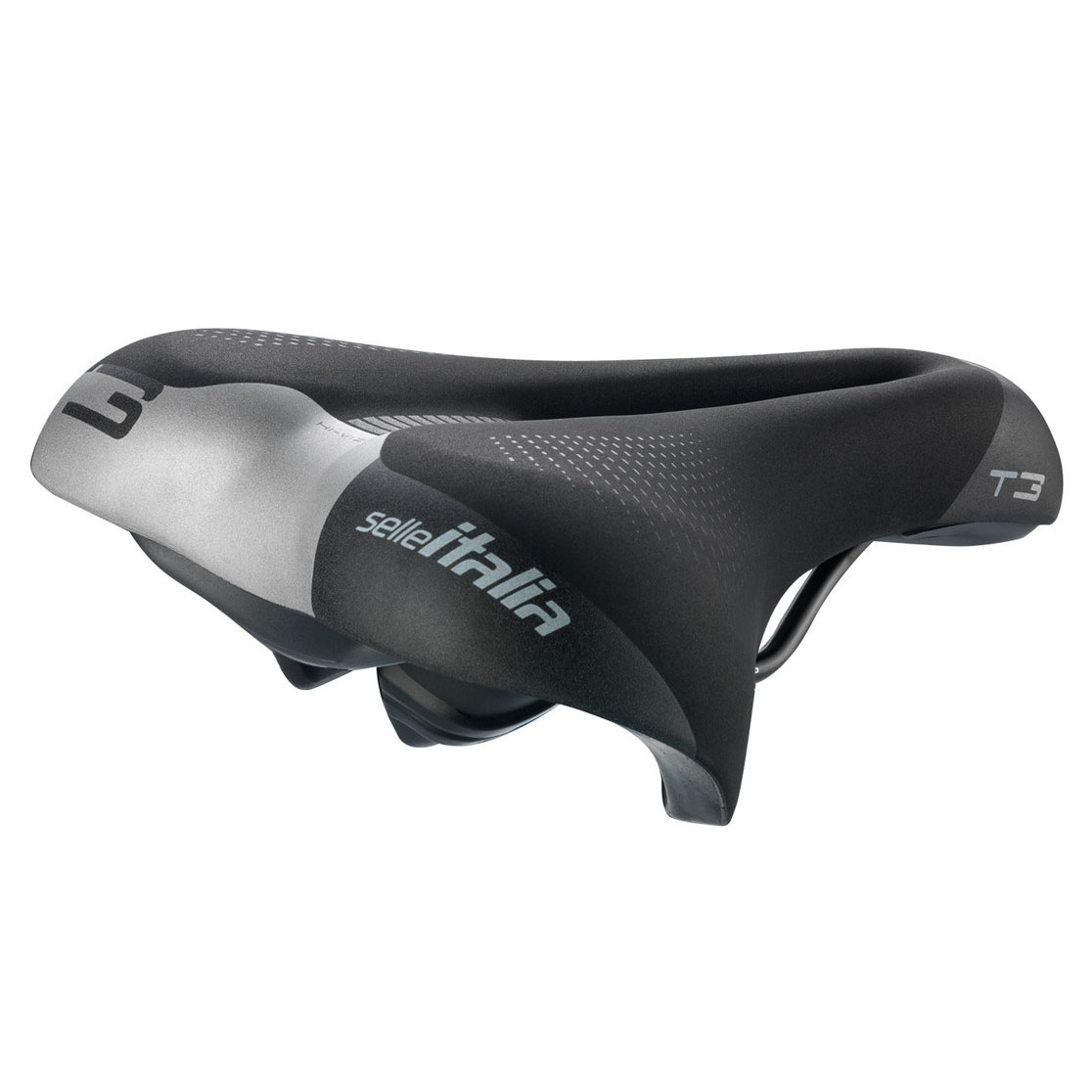 Selle Italia T 3  Flow, S2, FeC Alloy Rail, Soft-Tek, Black