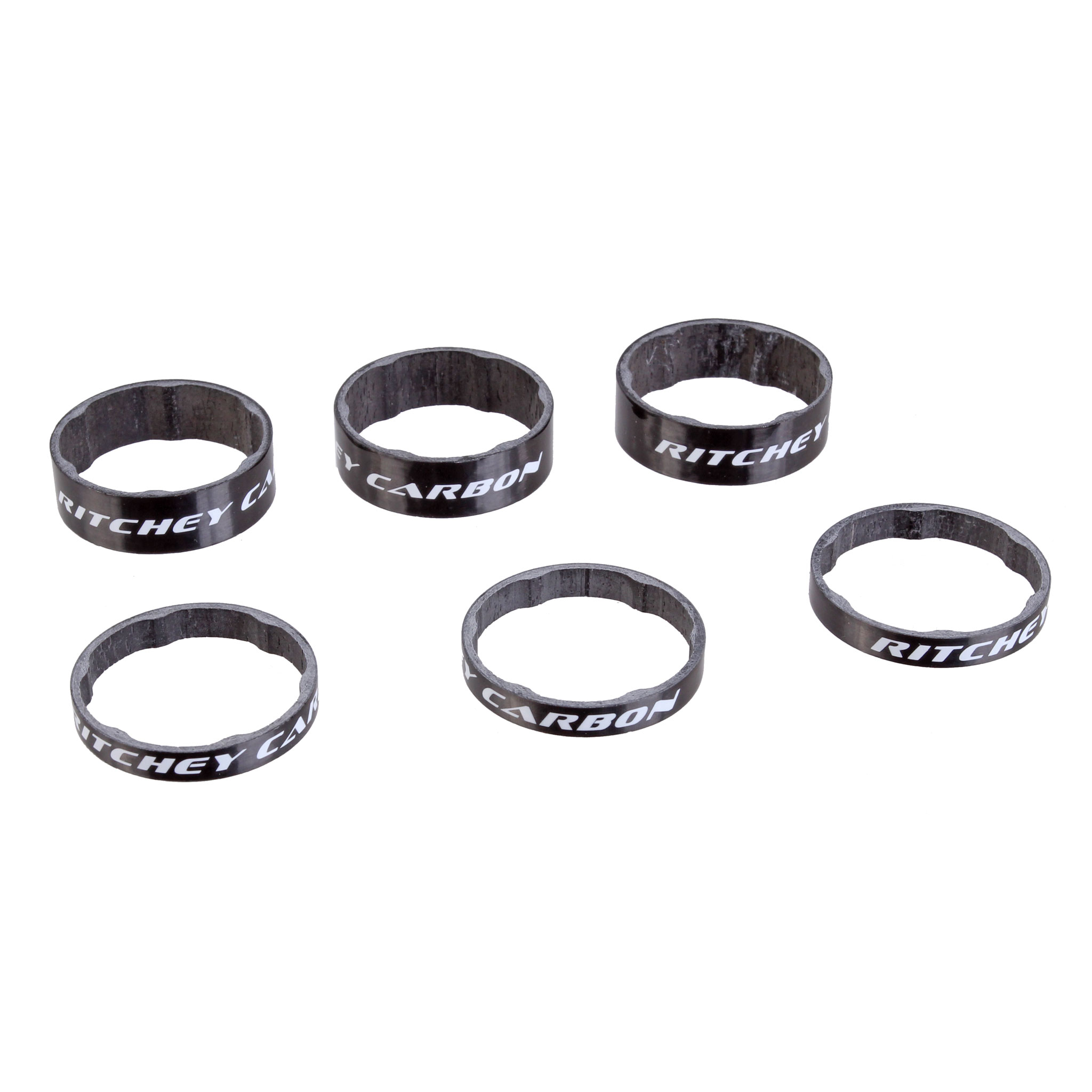 Ritchey WCS Carbon Headset Spacers 1-1/8 (3)5mm,(3)10mm Gloss