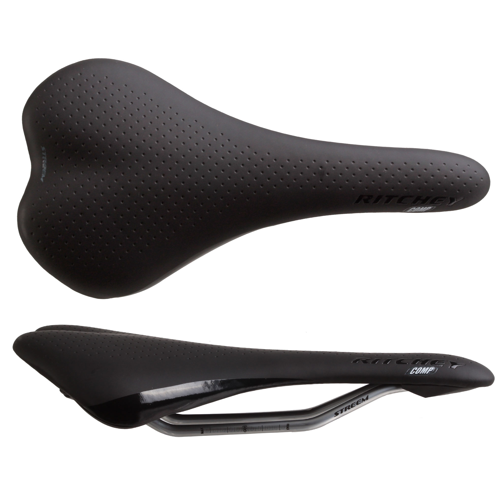 Ritchey Streem Comp Saddle, Steel , 145mm - Black