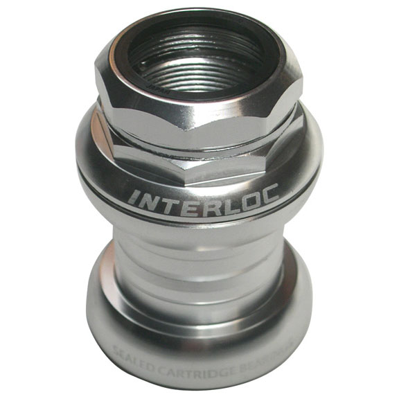 Interloc Racing Design Techno-Glide Headset, 1" Threaded - Silver