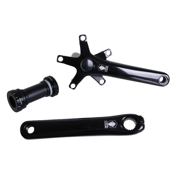 Interloc Racing Design Lobo Crank Arms and BB, 110/74, 170 - Black