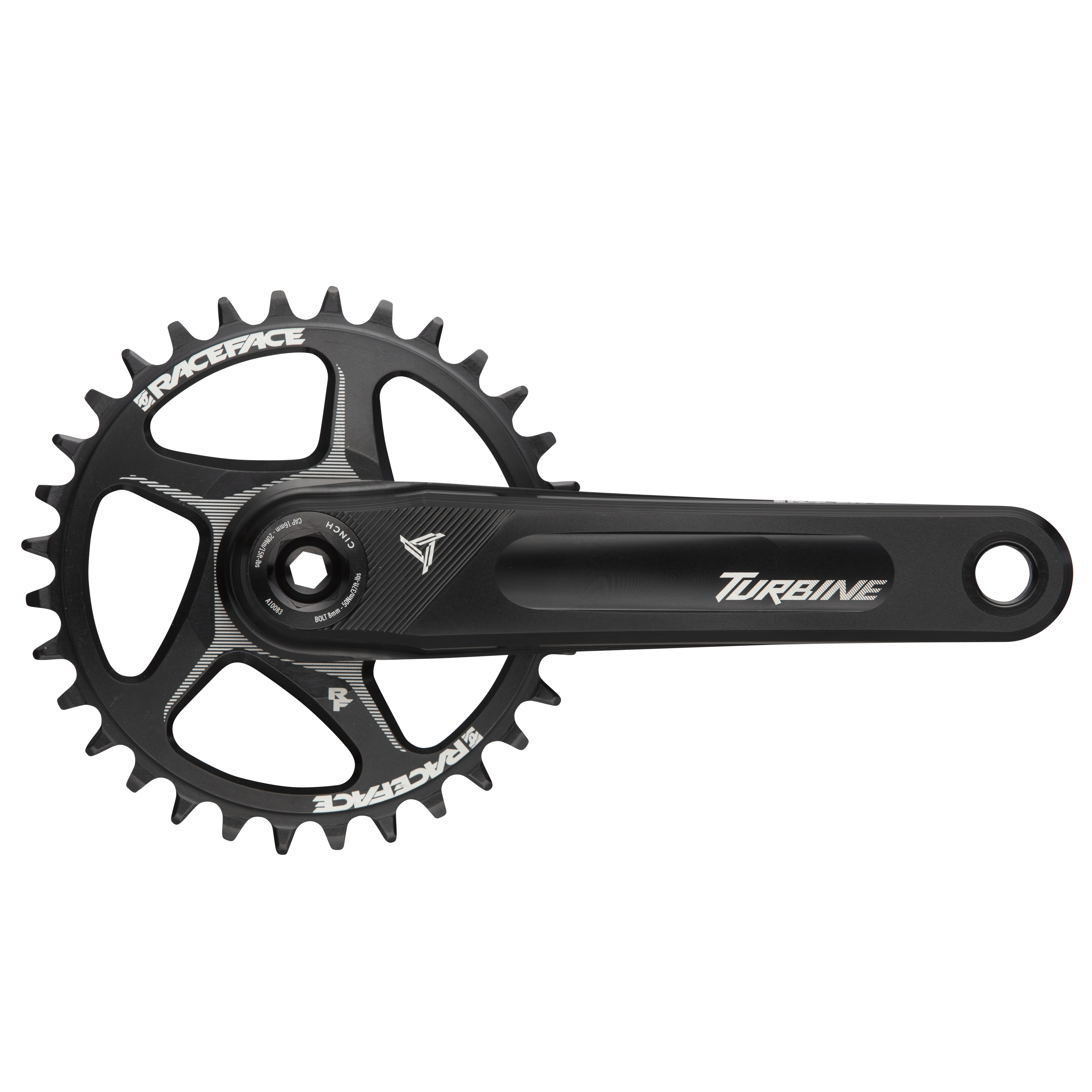 Race Face Turbine Cranks, 136mm Spindle, 165mm Arms, Black
