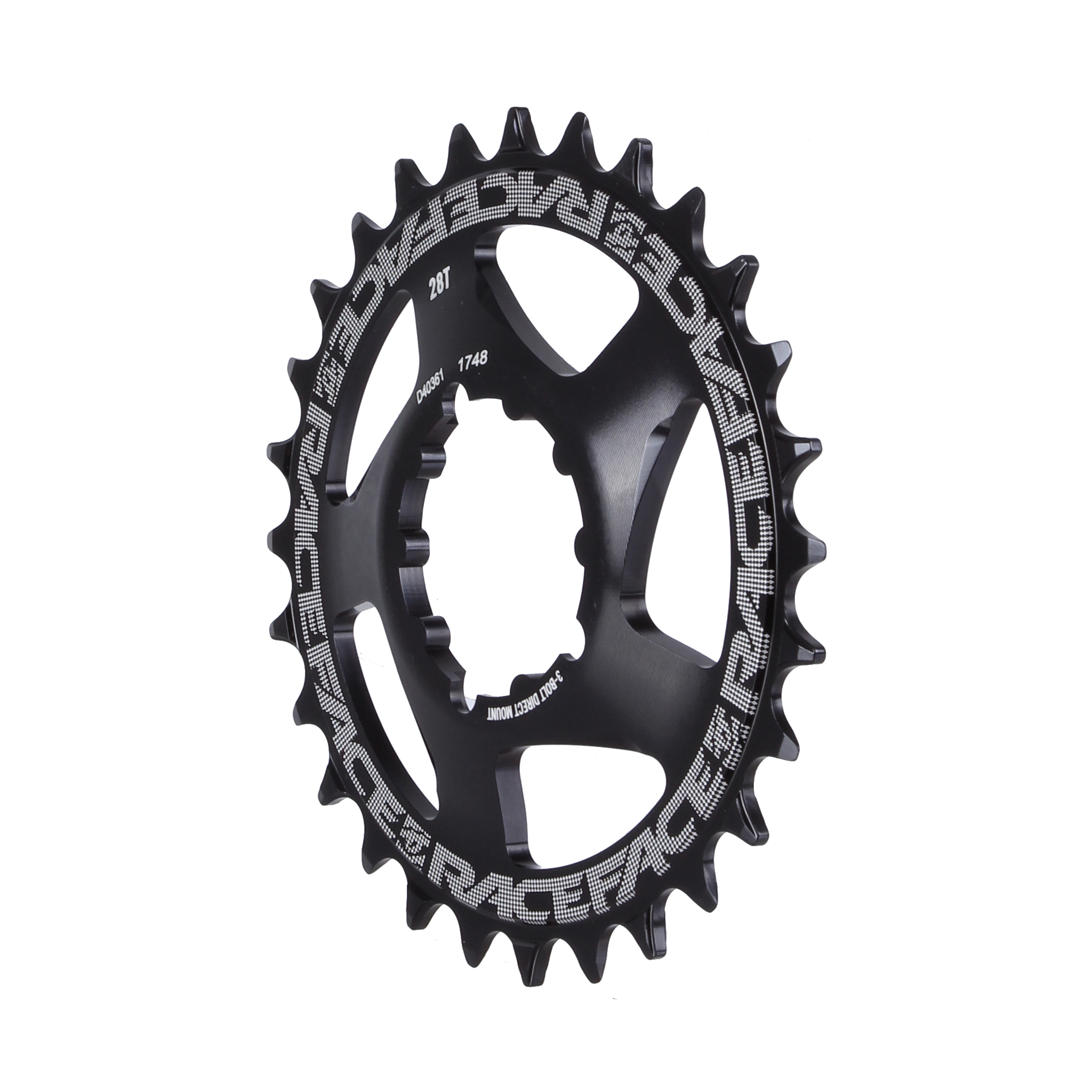 Race Face 3-Bolt Direct Mount NW Chainring, 28T, Black