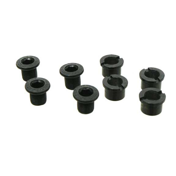 Race Face Steel Outer Chainring Bolts, Double Set/8, Black
