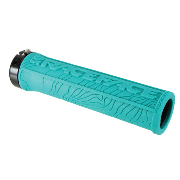 Race Face Half Nelson Lock-On Grips, Turquoise/Black