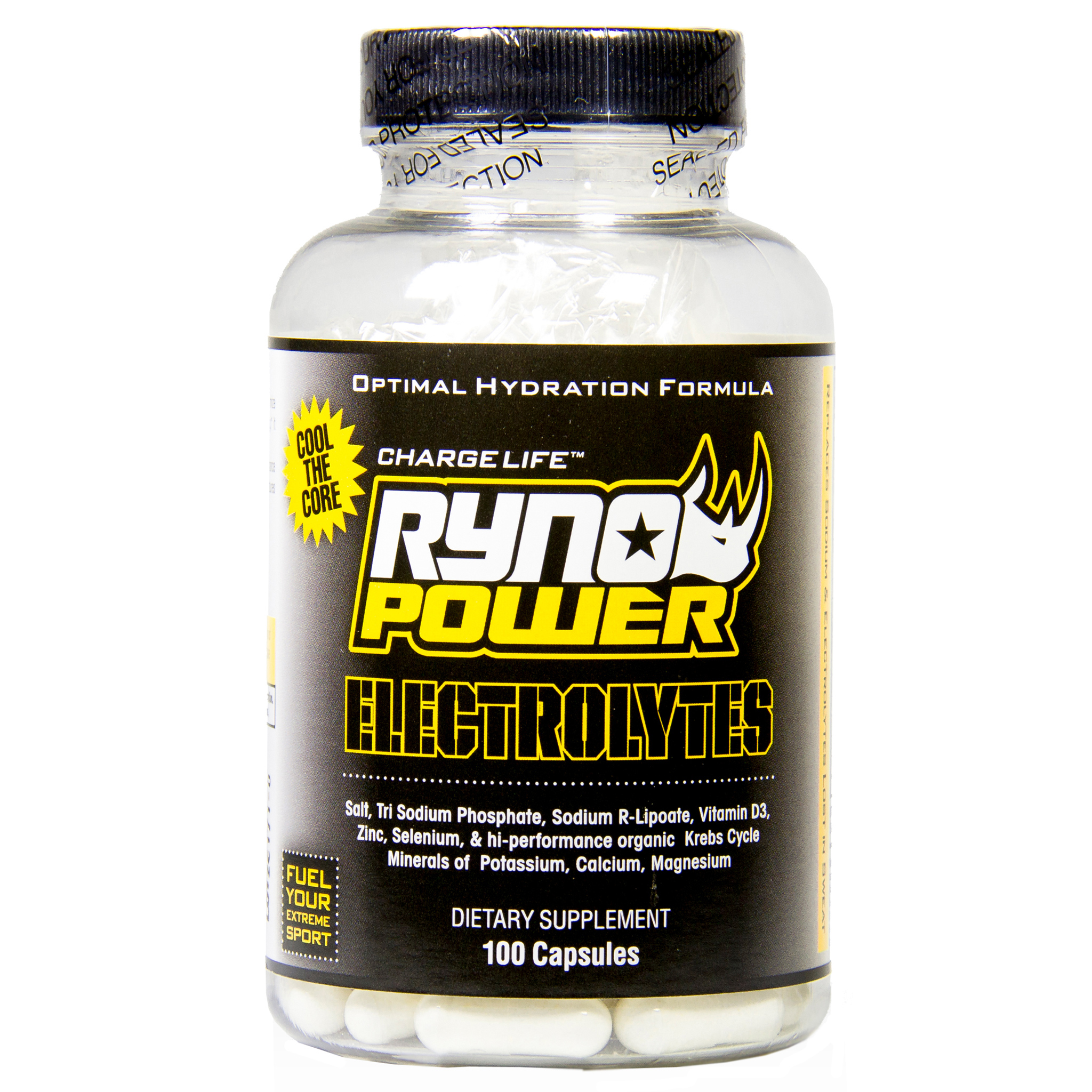 Ryno Power Electrolytes Capsules, 100/count