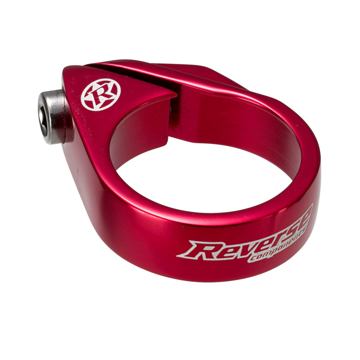 Reverse Bolt Seatpost Clamp, 34.9mm, Red