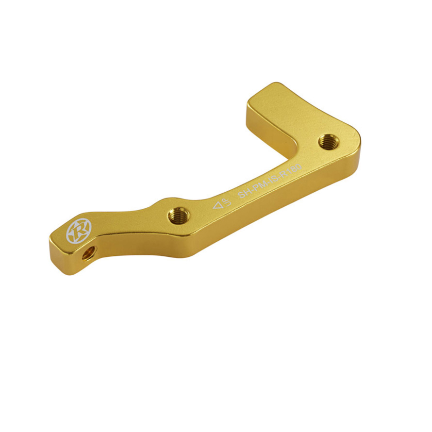 Reverse Disc Brake Adapter, IS-PM 180 Rear, Shimano, Gold