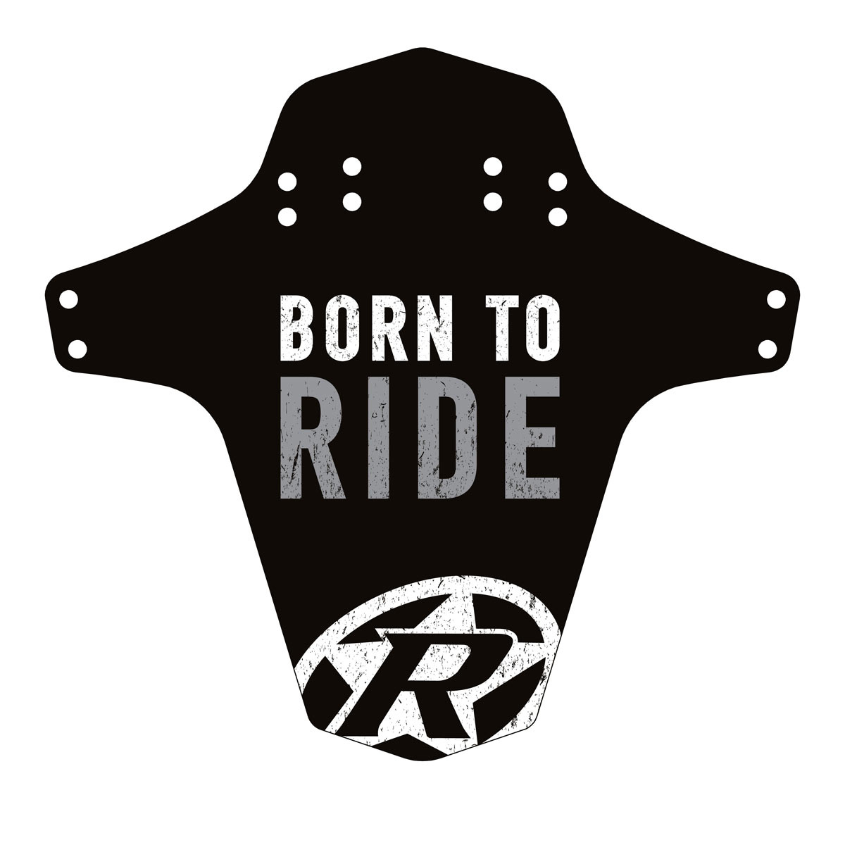 Reverse Mudfender, Born to Ride, Black/Gray 