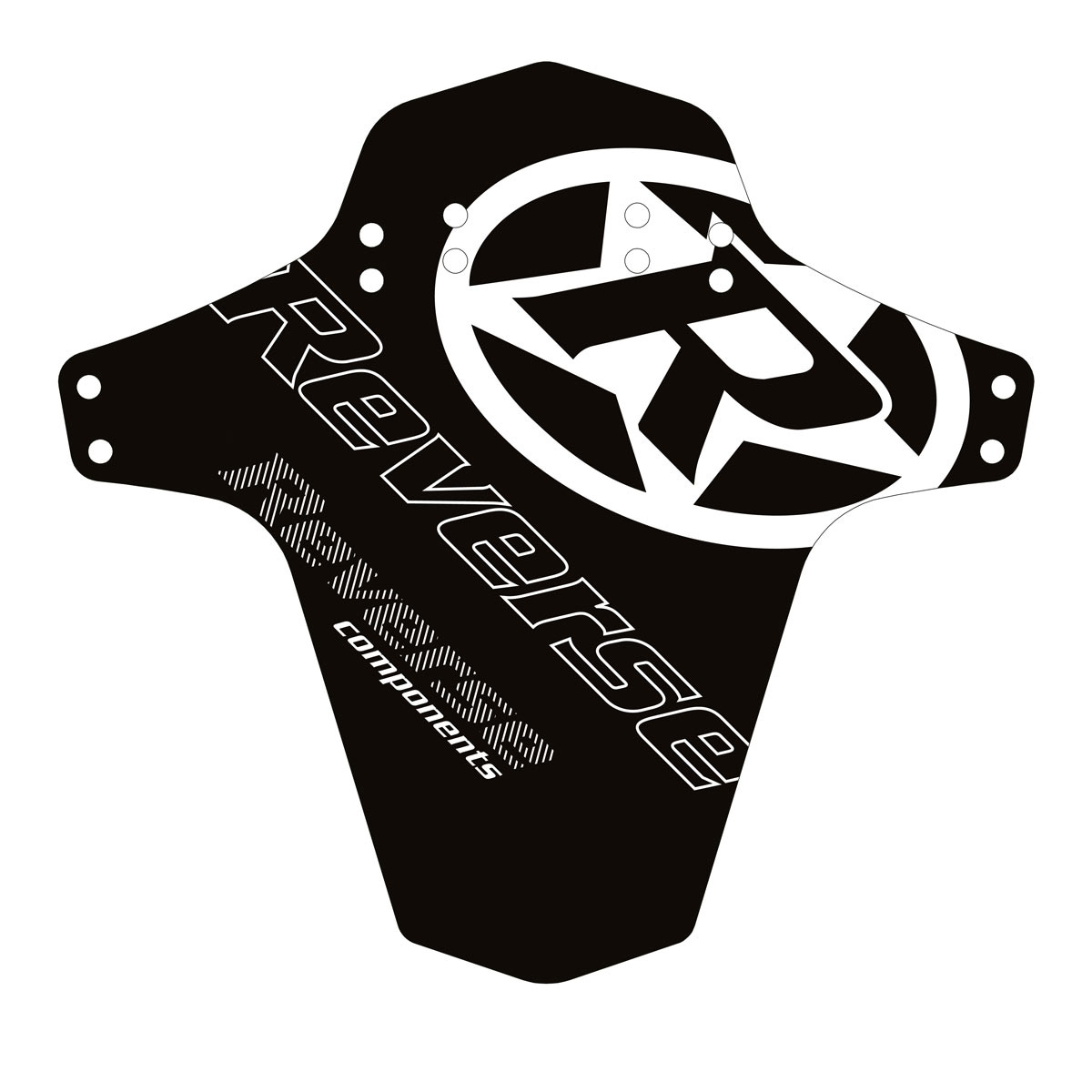 Reverse Mudfender, Logo, Black/White 