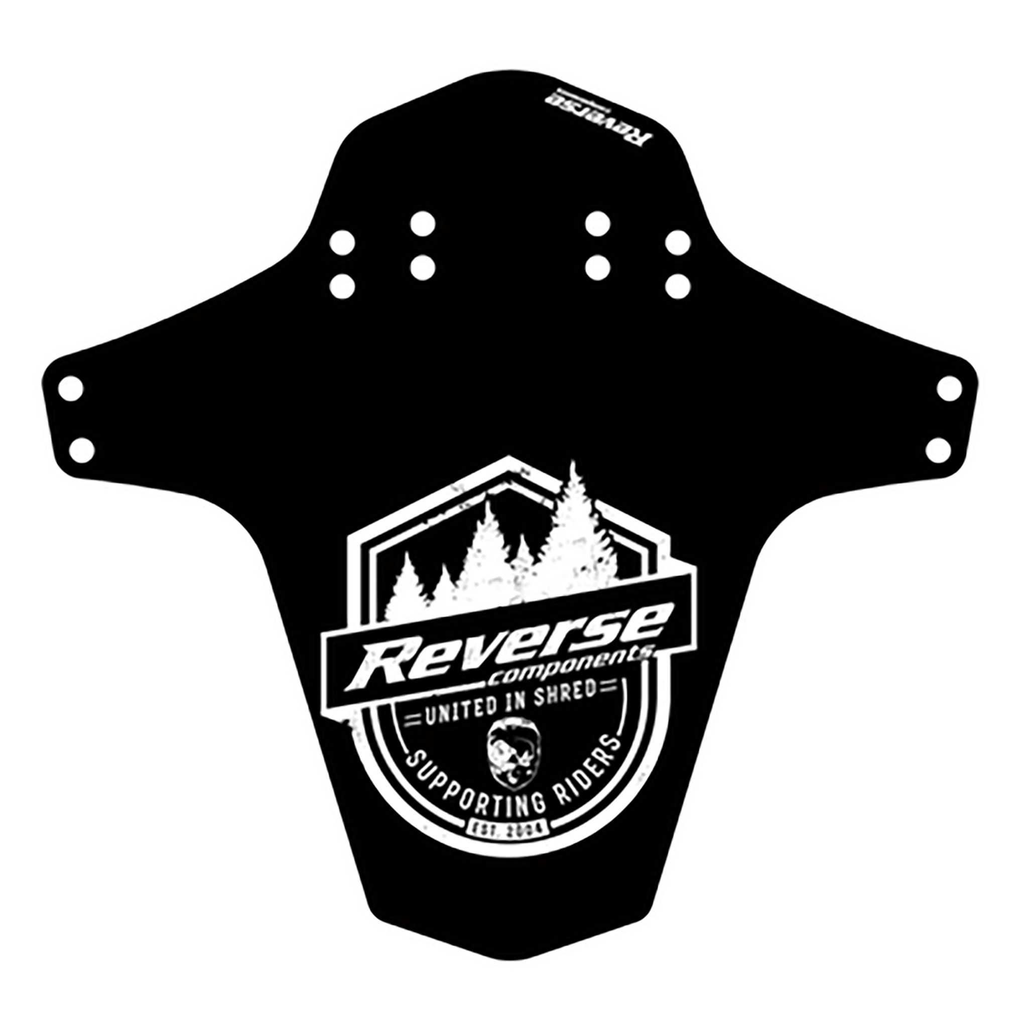 Reverse Mudfender, Supporting Riders, Black/White 