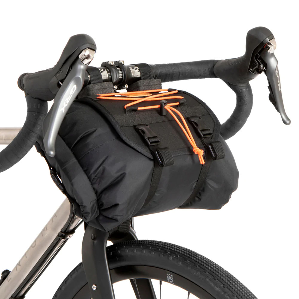 Restrap Handlebar Holister w/14L Bag and Pouch, Blk/Or 