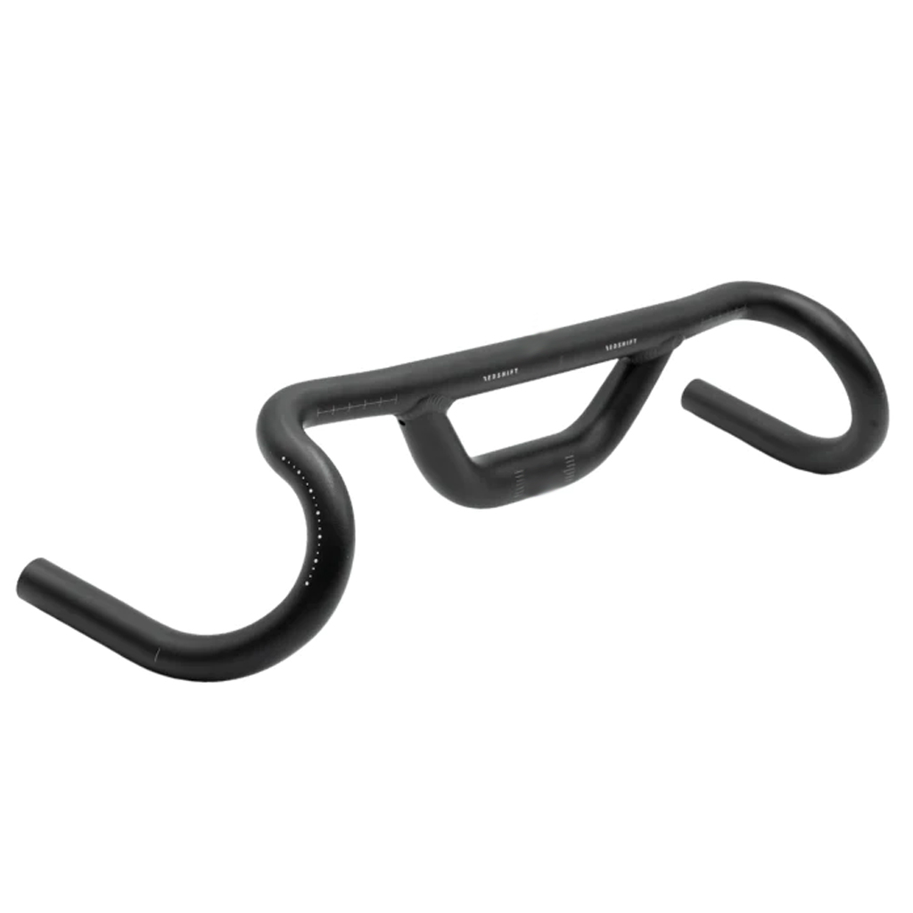 Redshift Sports Top Shelf Drop Bar 50mm Rise 25 deg- 41cm, Black