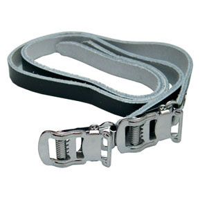 Soma Classic Leather Single Toe Straps, Black, Pair