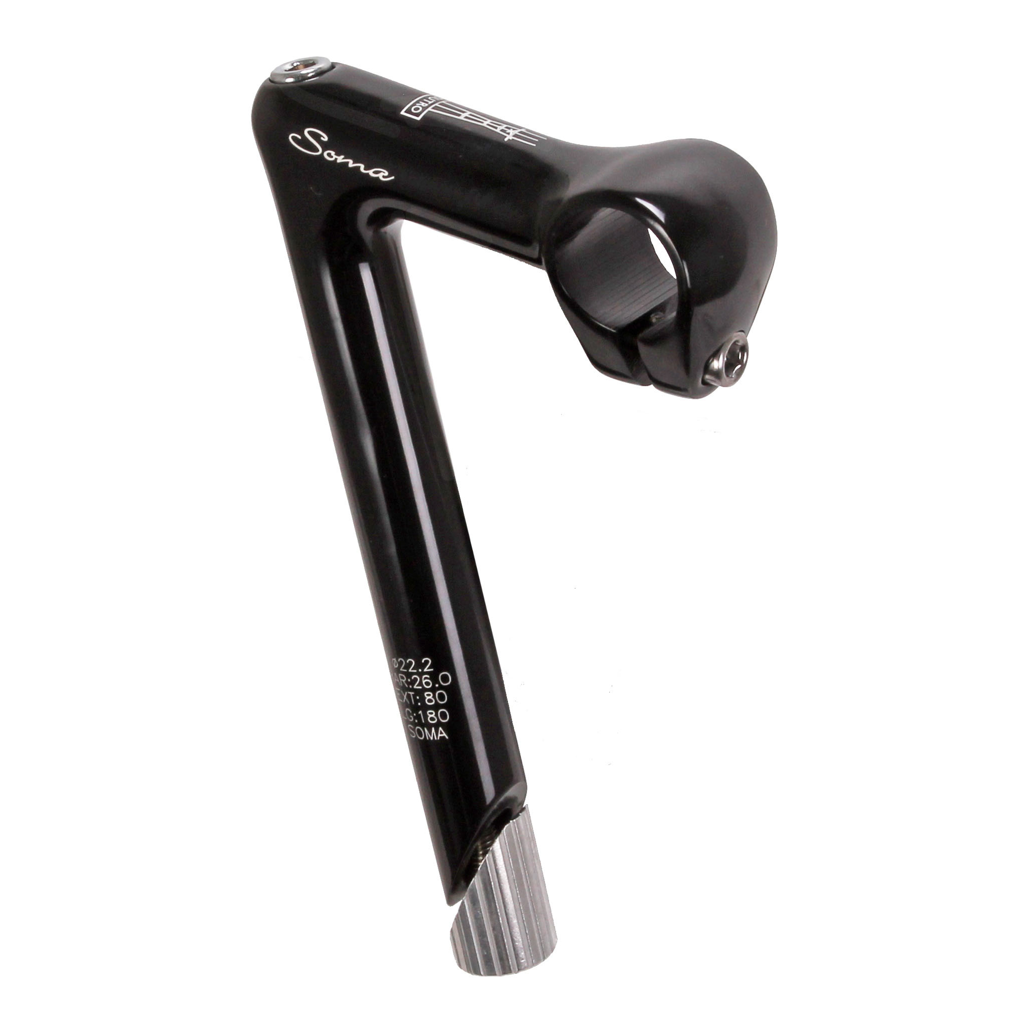 Soma Sutro Quill Stem, (25.4) 80mm - Black