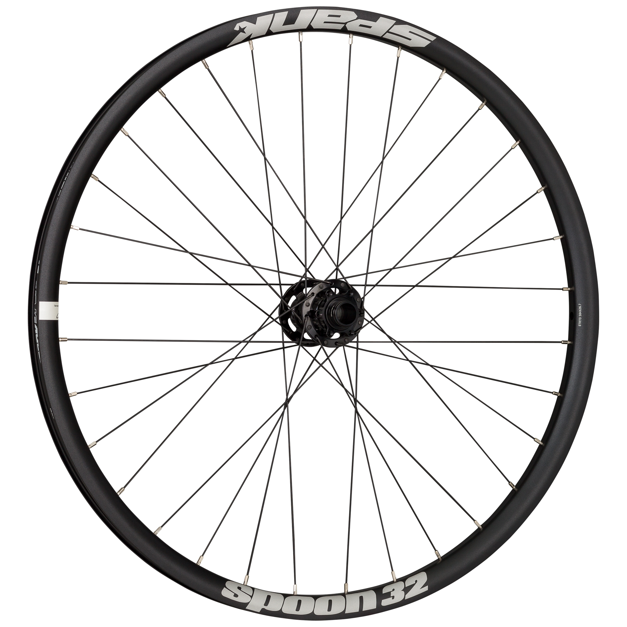 Spank Spoon 32 26" Front Wheel, 20x110mm, 32h - Black