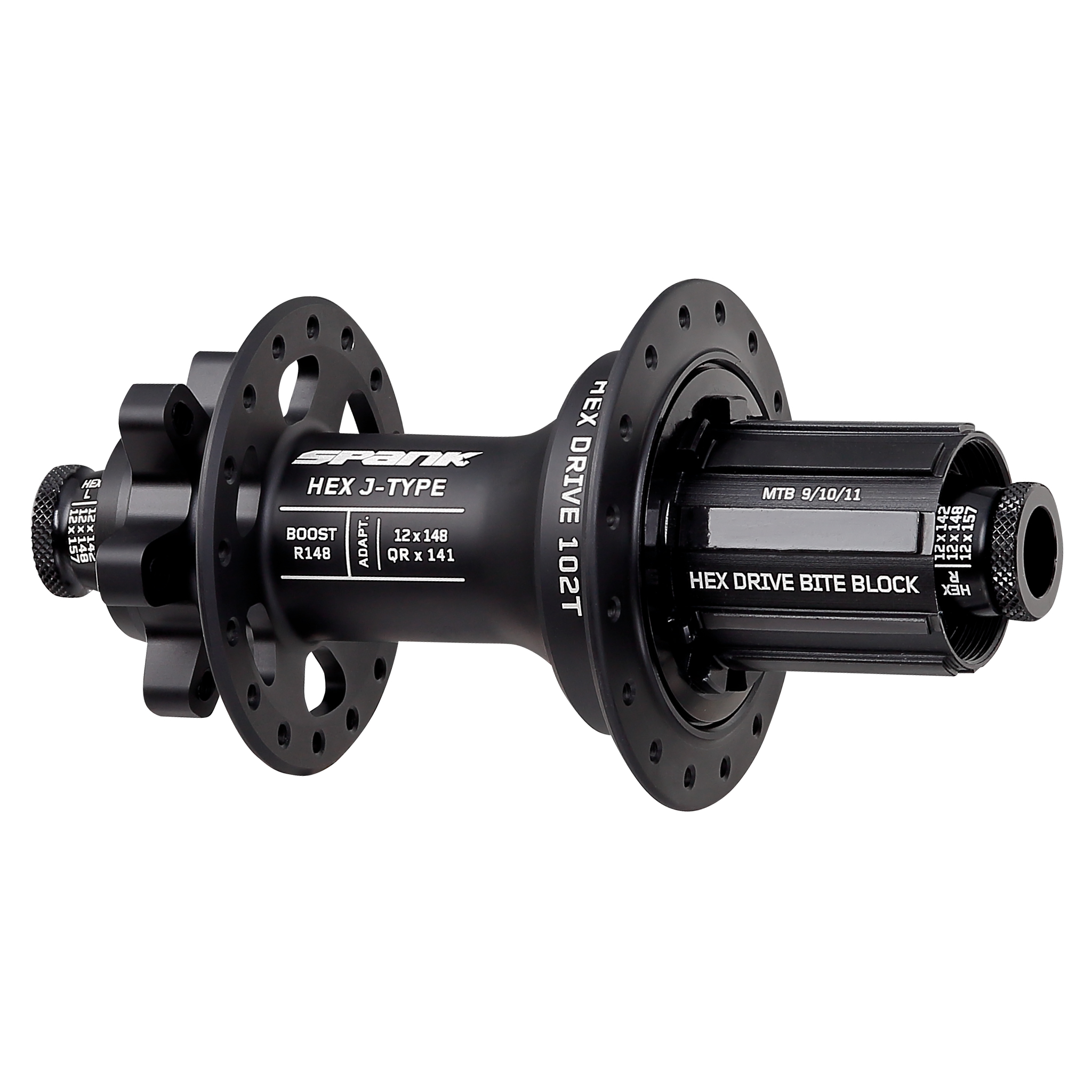 Spank HEX J-Type 6B Disc Rear Hub, 32h, 12x148mm, HG