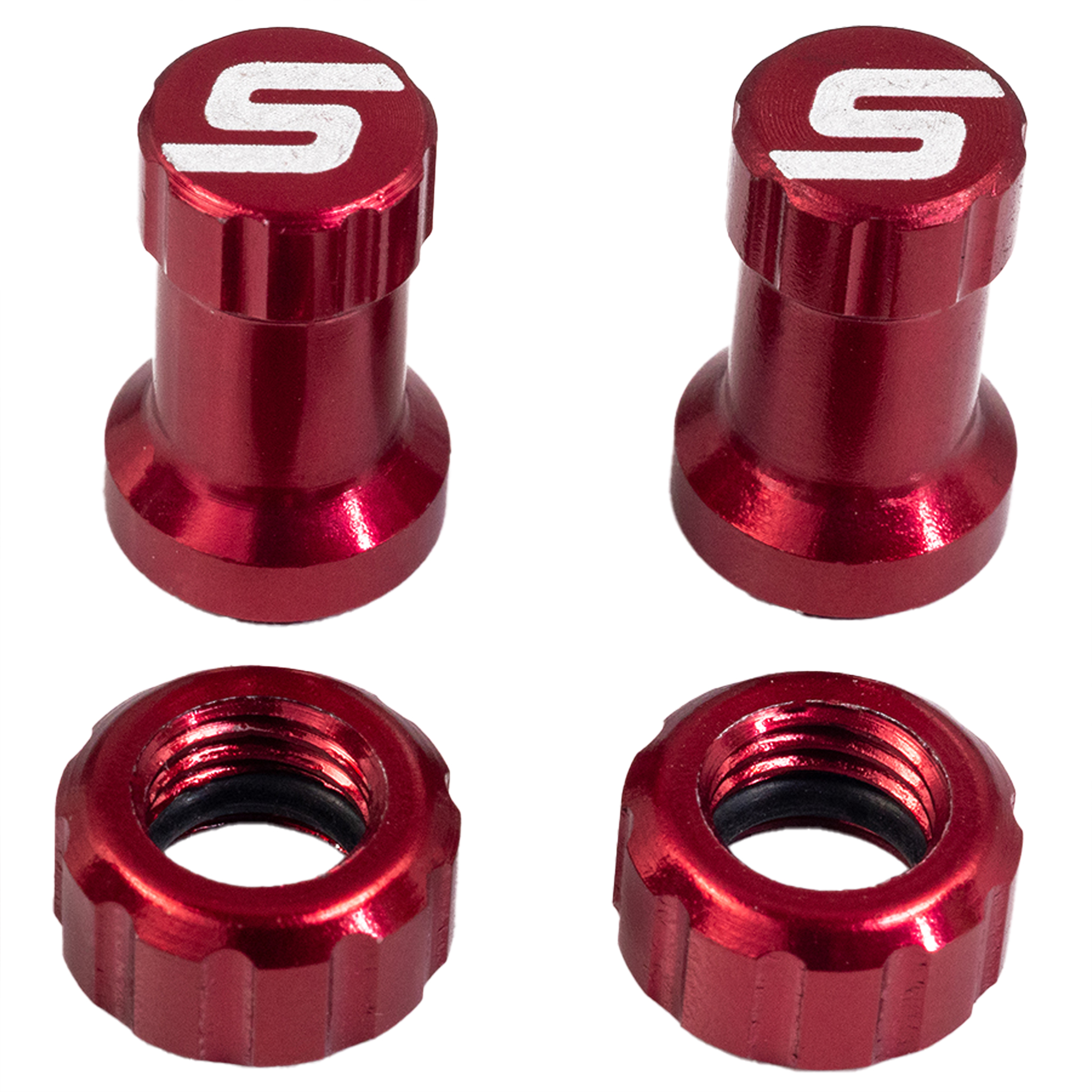 Stan's Tubeless Valve Color Kit, Pair, Red