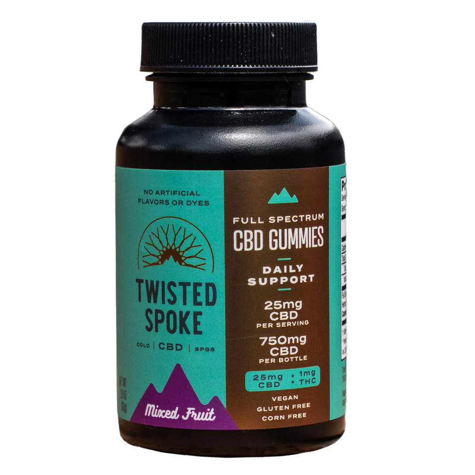 Twisted Spoke CBD CBD Daily Gummies, Mixed Fruit- 30ct