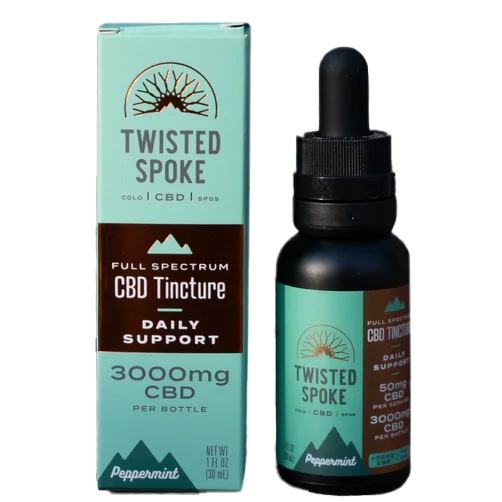 Twisted Spoke CBD Full Spectrum CBD Tincture, 3000mg, Peppermint
