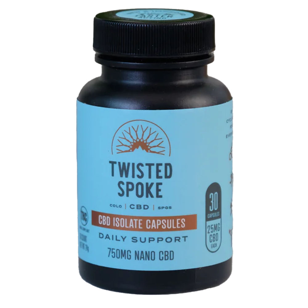 Twisted Spoke CBD Isolate CBD Nano Capsules, 30ct - 25mg
