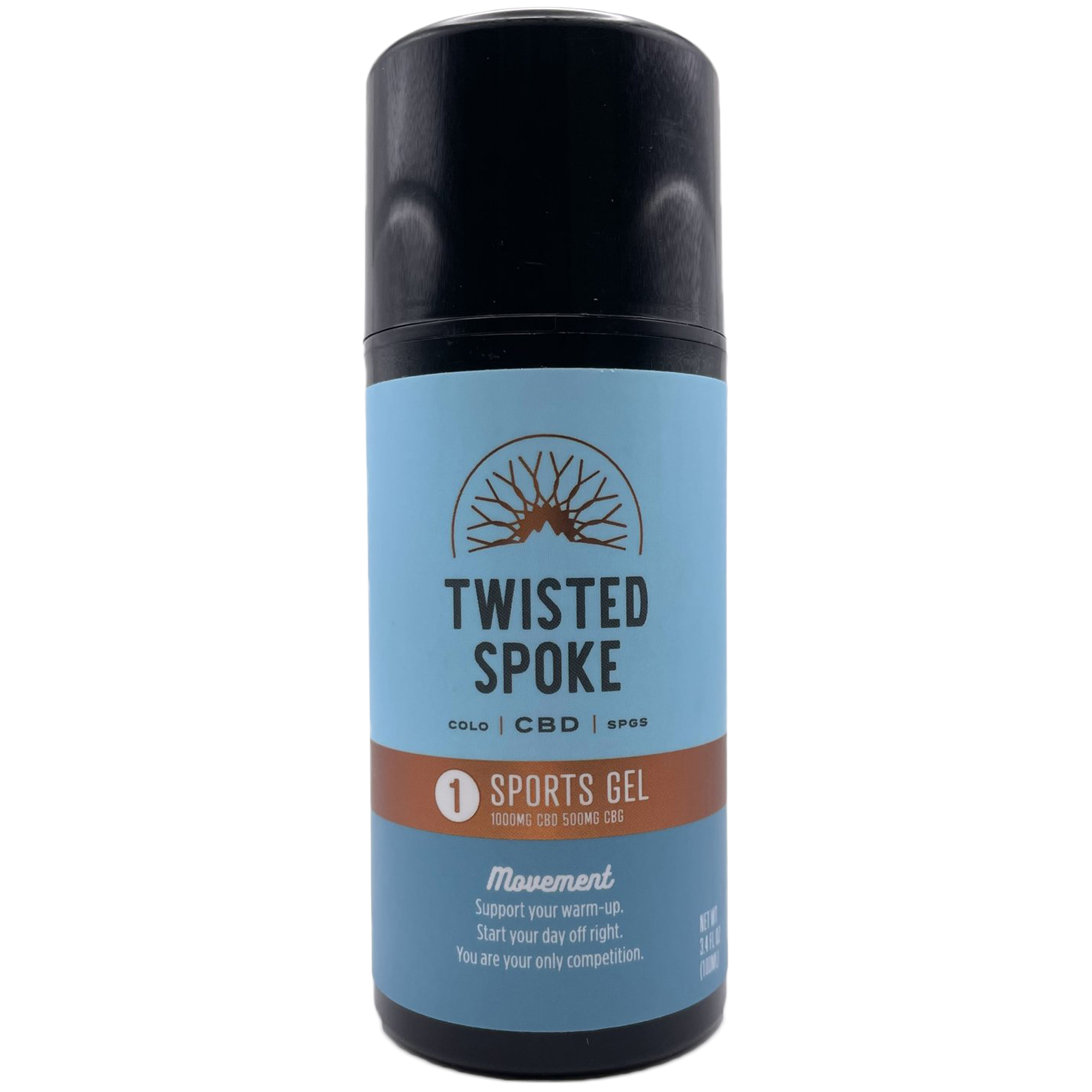 Twisted Spoke CBD Cooling Gel, 1000mg CBD, 500mg CBG