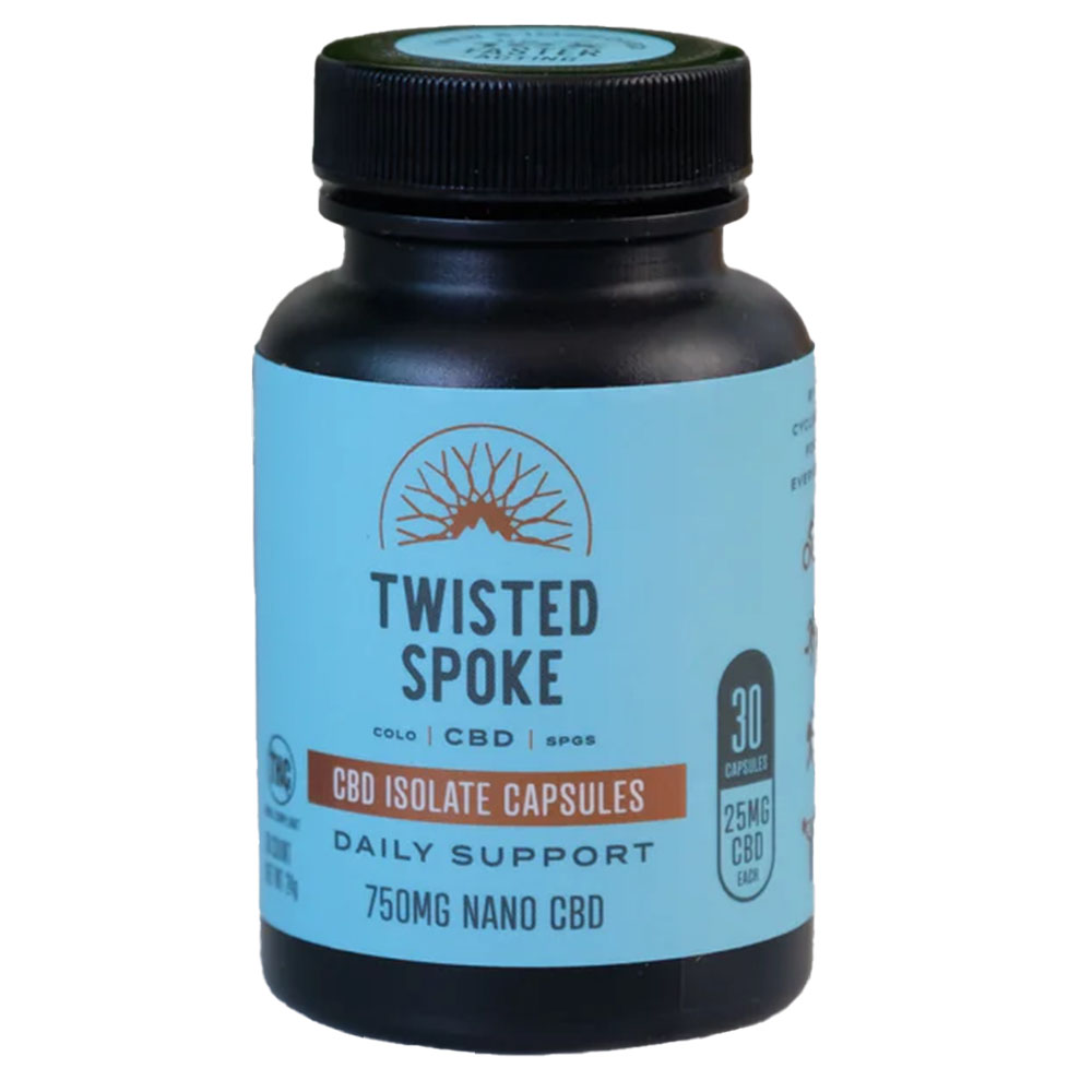 Twisted Spoke CBD Isolate CBD Nano Capsules, 60ct - 25mg