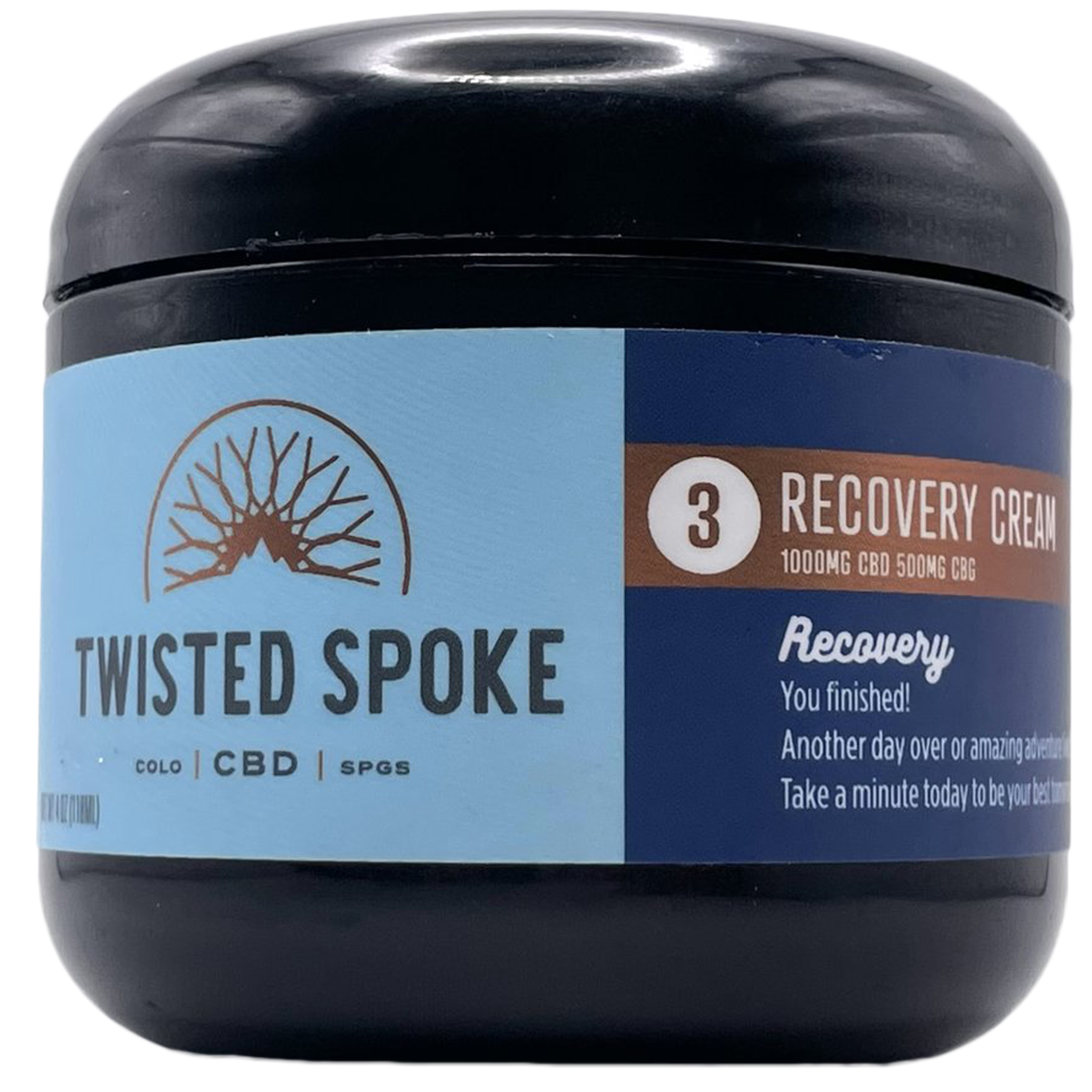 Twisted Spoke CBD Recovery Cream, 1000mg CBD, 500mg CBG