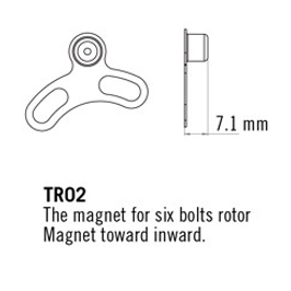 TRP Speed Sensor For 6 Bolt Rotors, Inward