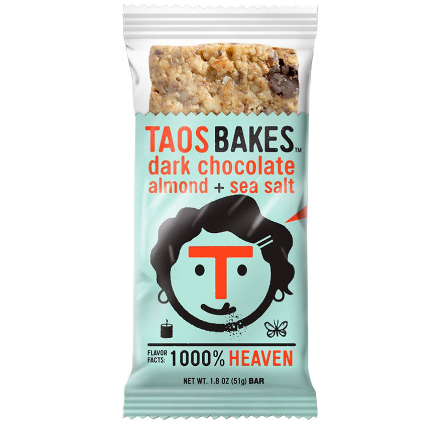 Taos Bakes Energy Bar, Dark Chocolate Almond, 12/Count