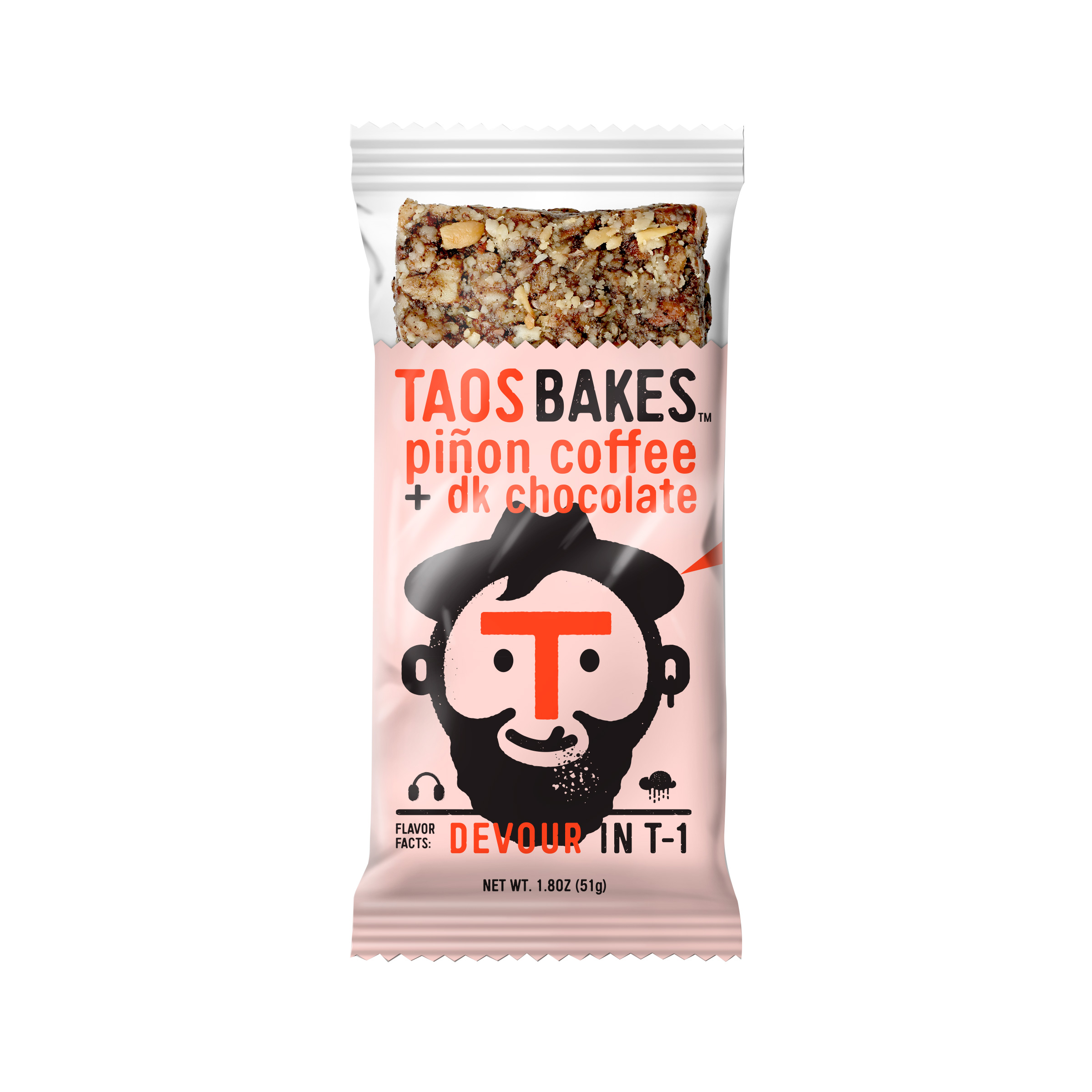 Taos Bakes Energy Bar, Pinon Coffee, 12/Count