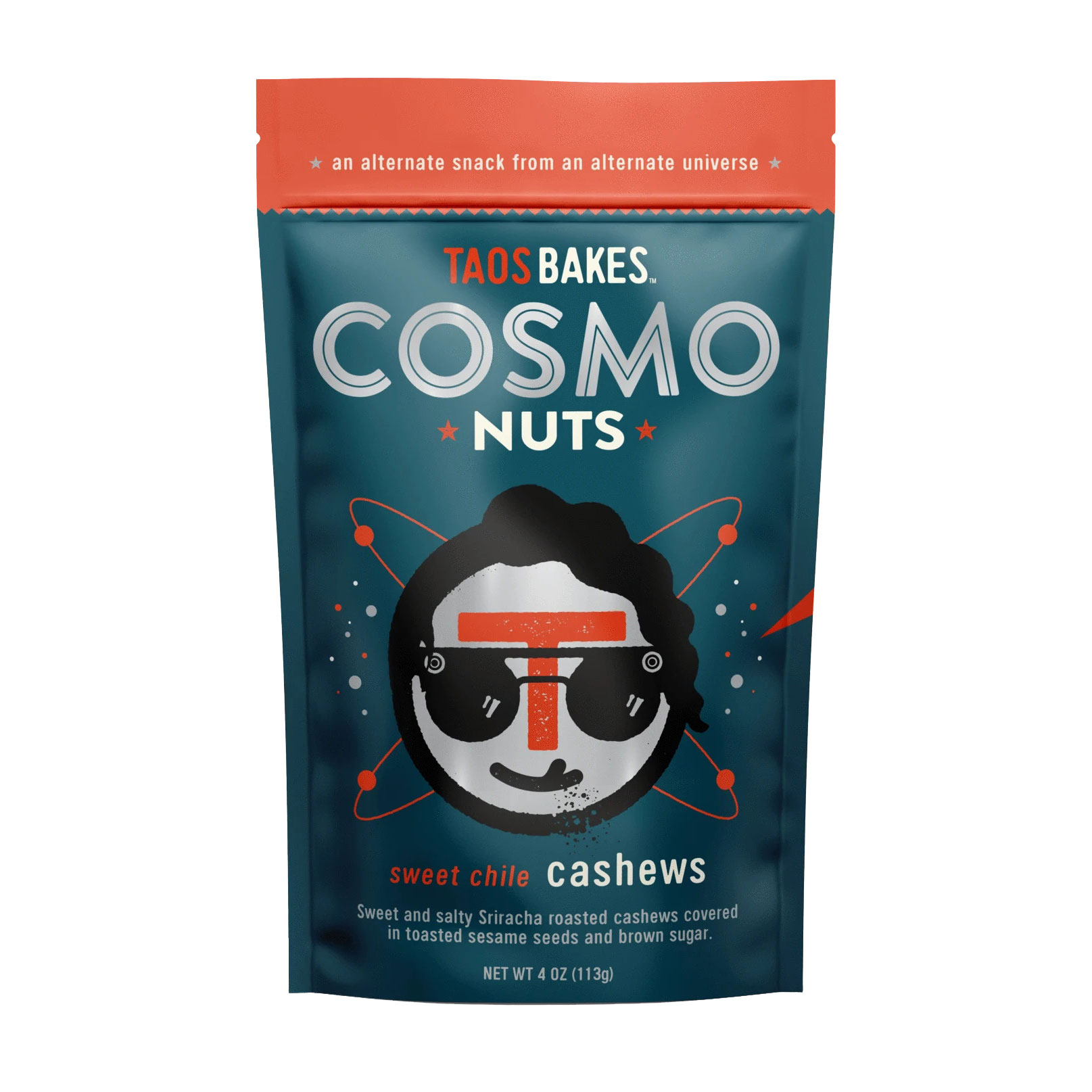 Taos Bakes Cosmo Nuts, Sweet Chile Cashews, 4oz