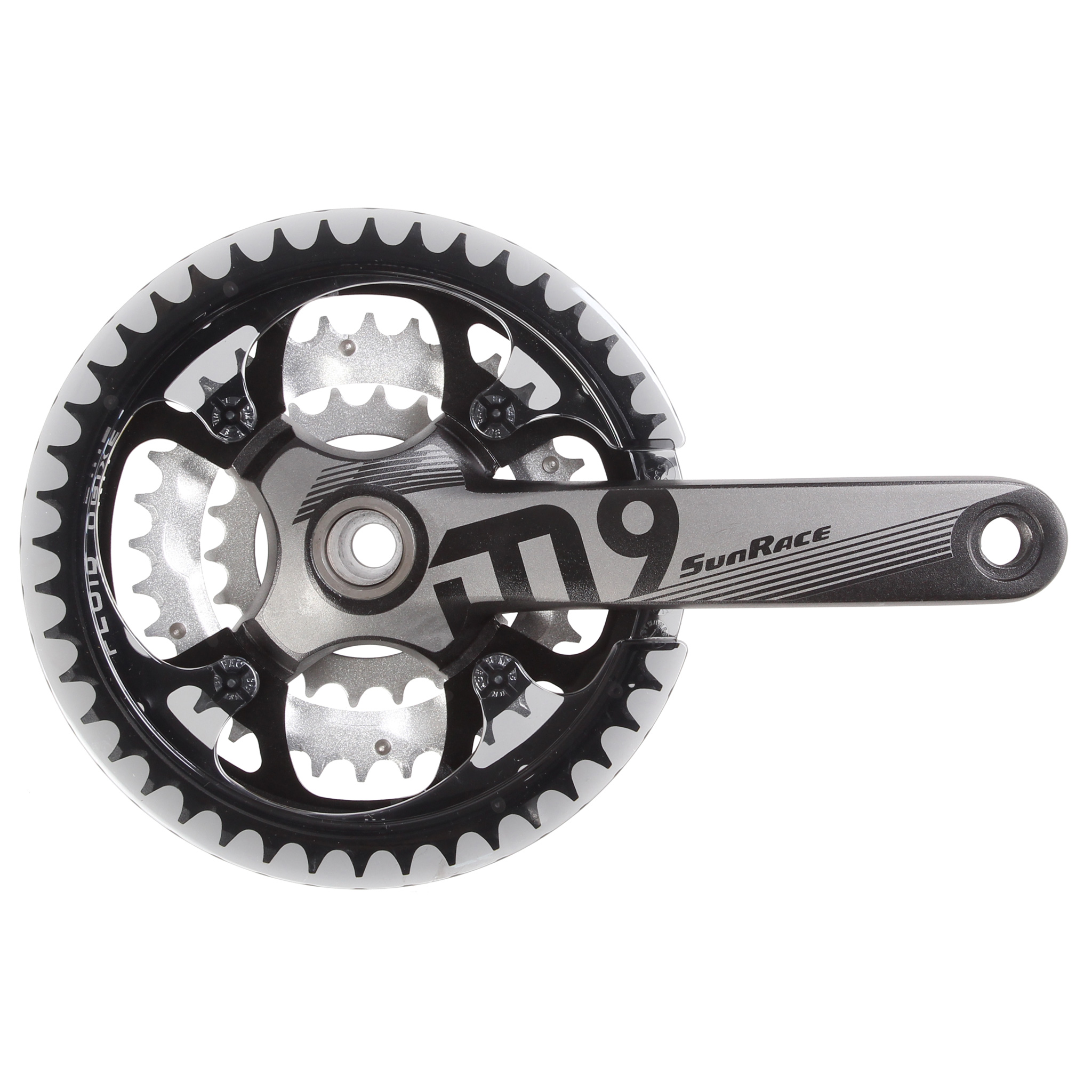 Sunrace FCM954 9sp Crankset, 22/32/44t 175mm Black