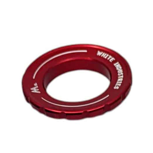 White Industries CenterLock Lockring, External, Red, Each