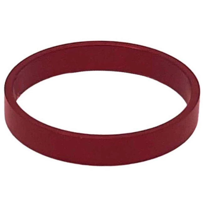 White Industries Straight Headset Spacer, 5mm, 1-1/8", Red, Each