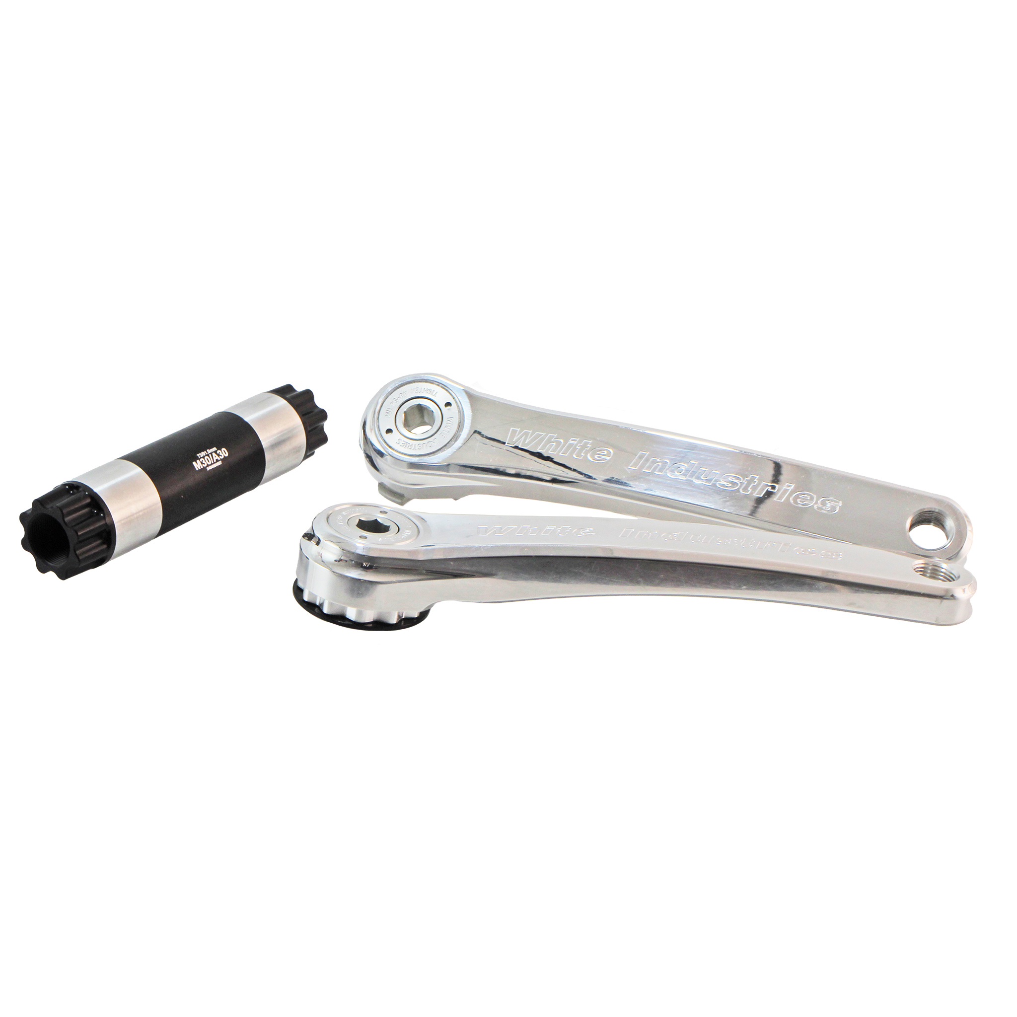 White Industries M30 Mountain Cranks, 30mm Spindle, 165mm, Silver