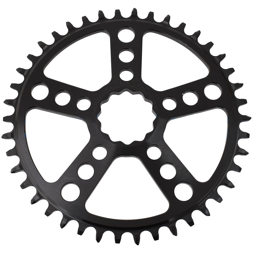 White Industries MR30 TSR 1x Chainring (3mm Offset) 42T, Black