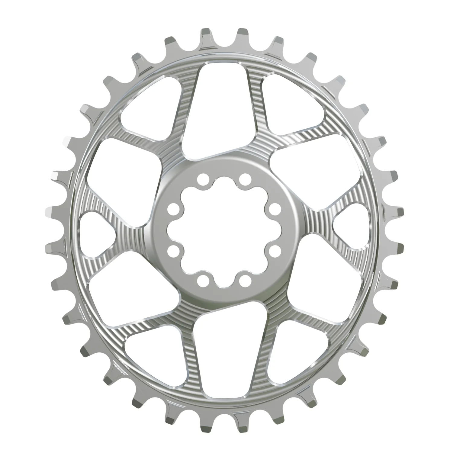 Works Components Oval Chainring, SRAM 8-Bolt, 30T, Boost 3mm, Slv