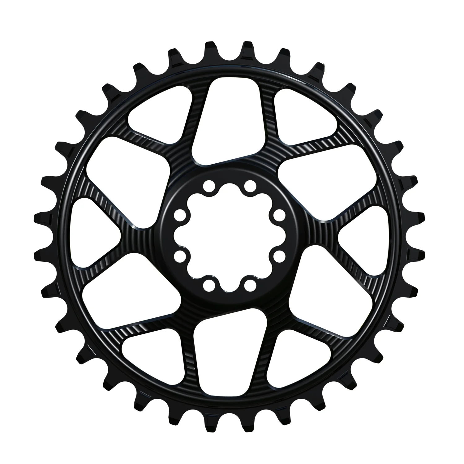 Works Components Round Chainring, SRAM 8-Bolt, 32T, Boost 3mm, Blk