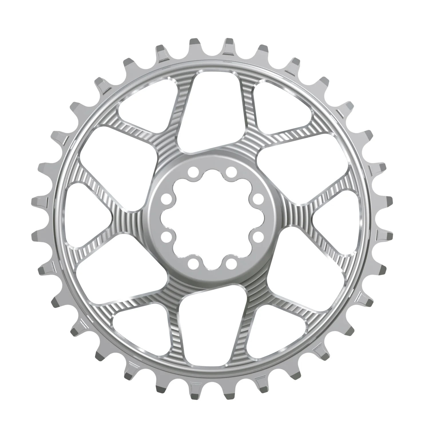 Works Components Round Chainring, SRAM 8-Bolt, 30T, Boost 3mm, Slv