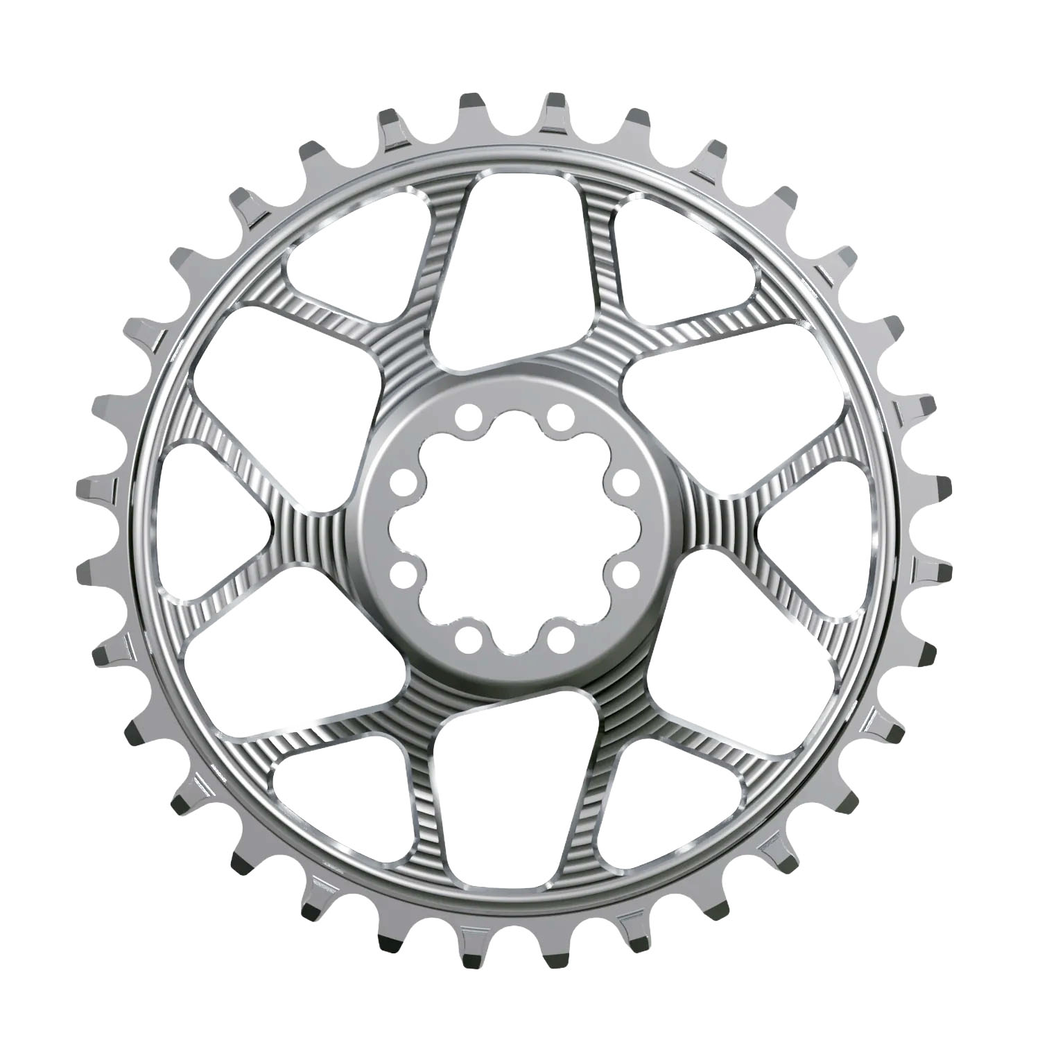Works Components Round Chainring, SRAM 8-Bolt, 32T, Boost 3mm, Slv