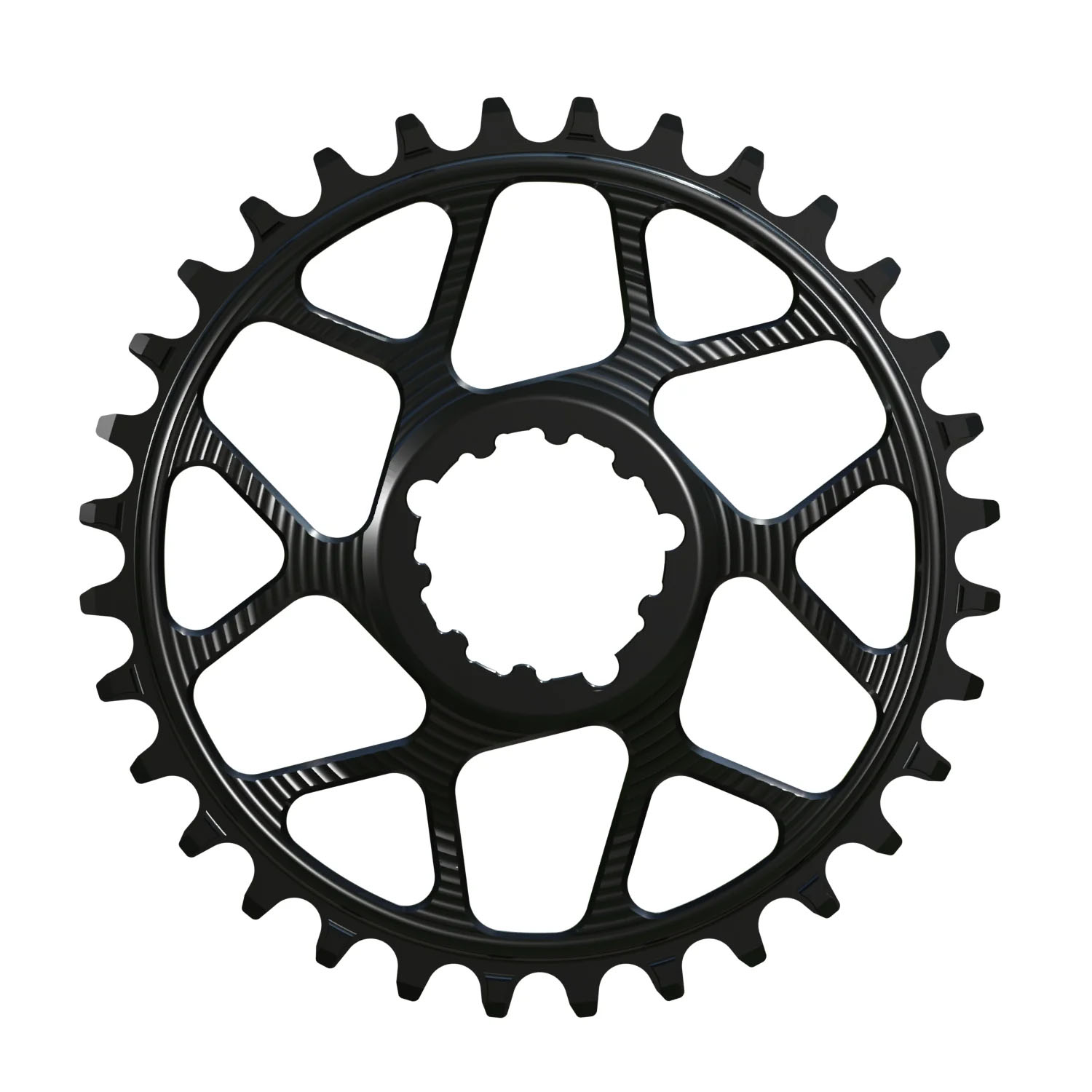 Works Components Round Chainring, SRAM 3-Bolt, 32T, Boost 3mm, Blk