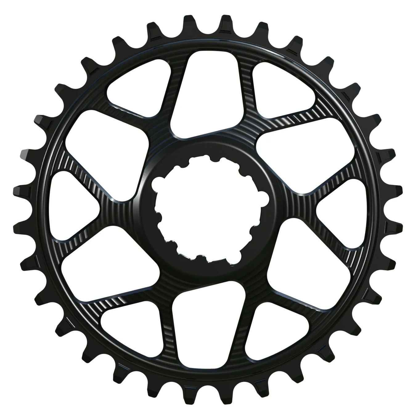 Works Components Round Chainring, SRAM 3-Bolt,40T, 6mm Offset, Blk
