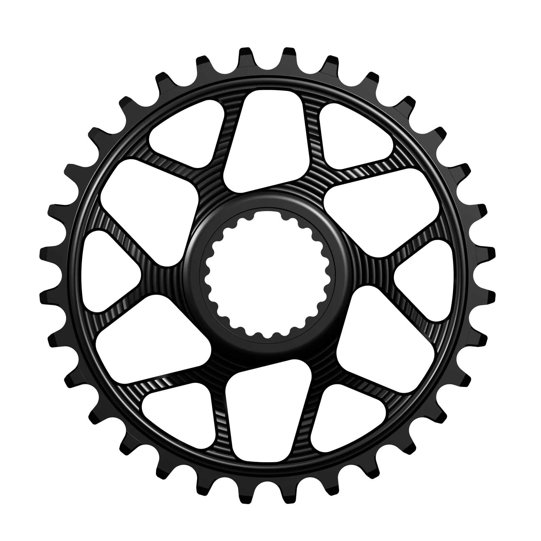 Works Components Round Chainring, Shimano DM, 30T, Boost 3mm, Blk