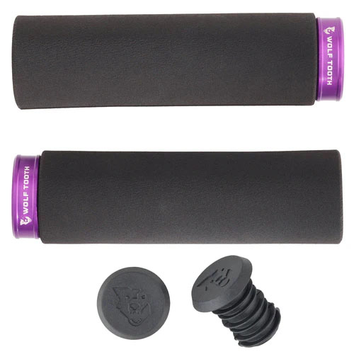 Wolf Tooth Components Lock-On Fat Paw Grip Set, Black/Ultraviolet