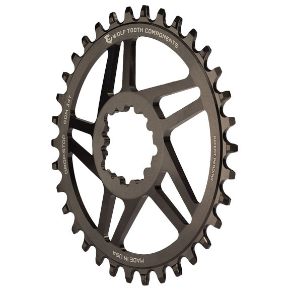 Wolf Tooth Components 5-Spoke GXP Direct Mount Chainring, 28T, Black