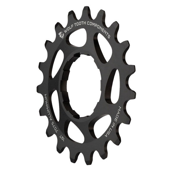 Wolf Tooth Components Aluminum Singlespeed Cog, 18t - Black