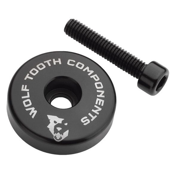 Wolf Tooth Components Stem Cap with 5mm Spacer, Black