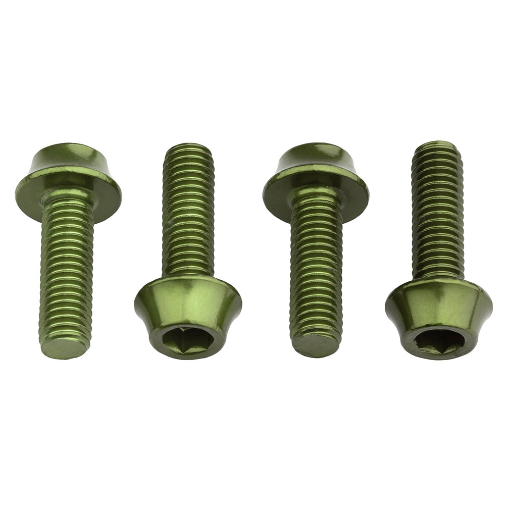 Wolf Tooth Components Aluminum Bottle Cage Bolt, 4 pcs, Olive