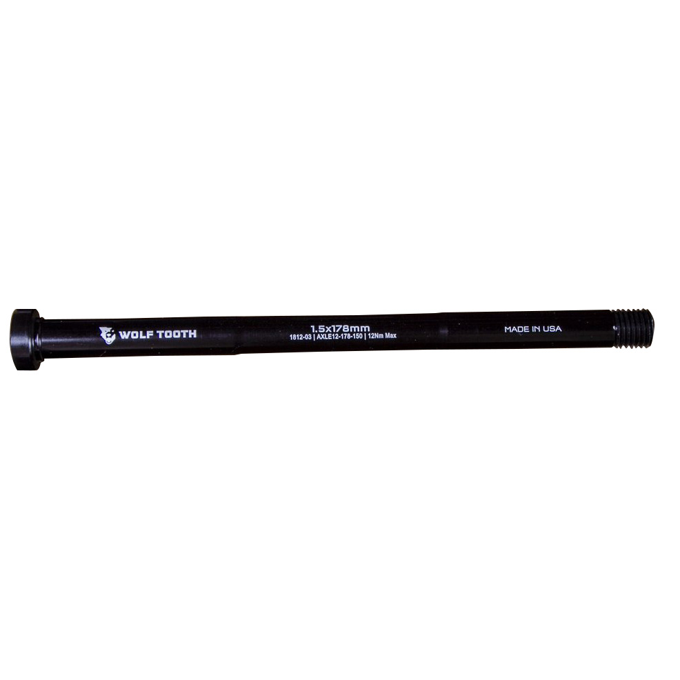 Wolf Tooth Components Rear Replacement Thru-Axle, 1.5x178mm - Black